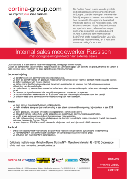 Internal sales medewerker Russisch
