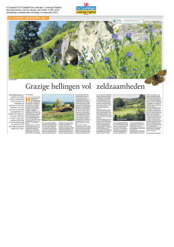 Grazige hellingen vol zeldzaamheden Grazige hellingen vol