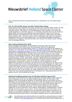 Nieuwsbrief Holland Space Cluster, nr 4