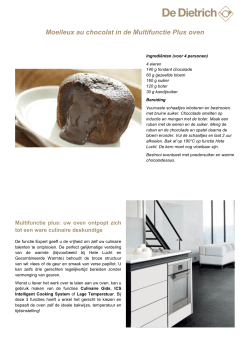 Moelleux au chocolat in de Multifunctie Plus oven (pdf)