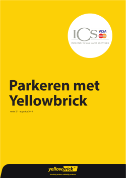 1 Parkeren met Yellowbrick ICS versie 2.1 augustus 2014