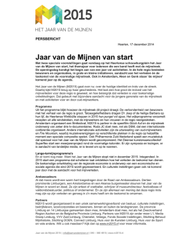 Jaar van de Mijnen van start 17 december