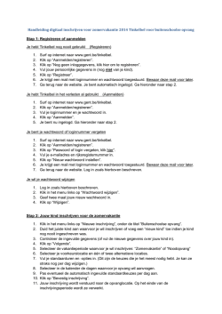 Handleiding digitaal inschrijven voor zomervakantie 2014 Tinkelbel