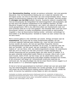 Door Reconnective Healing worden we opnieuw verbonden met