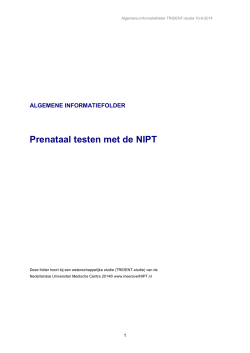 informatiefolder - Meer over NIPT