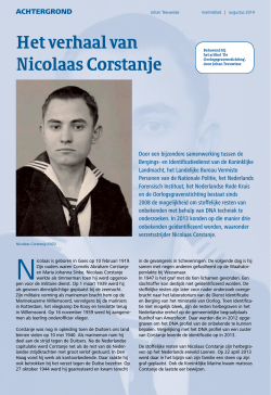 Het verhaal van Nicolaas Corstanje