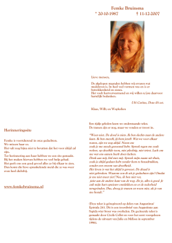 Bedankkaartje - Femke Bruinsma