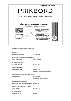 Prikbord 1 2014 - Gezinsbond Turnhout
