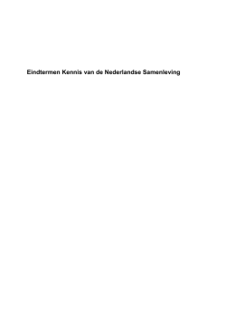 Eindtermen Kennis van de Nederlandse