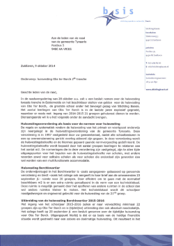 directeur bestuurder Ter Borch aan gemeenteraad