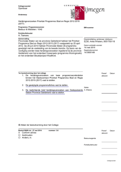 Collegebesluit met bijlagen