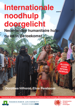 Internationale noodhulp doorgelicht Nederlandse