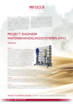 project engineer waterbehandelingssystemen (m/v)