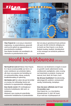 Hoofd bedrijfsbureau(40 uur)