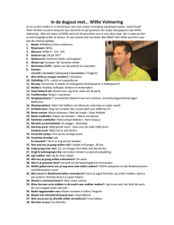 In de dugout met&hellip; Willie Volmering