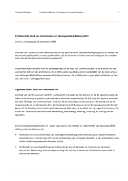 Profielschets Raad van Commissarissen Woongoed Middelburg
