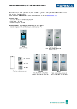 Instructiehandleiding PC software ADS-Users ASR