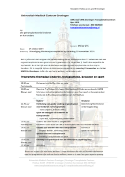 Programma Minimanjaro op 29 november 2014 Lees voor