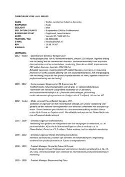 Download hier zijn CV voor meer informatie.