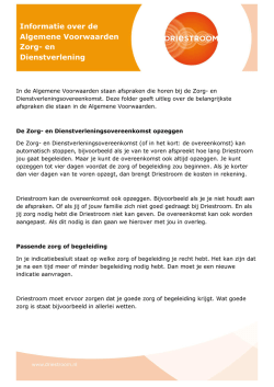 Informatie Algemene Voorwaarden tekst