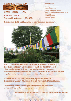 nieuwsbrief september 2014 - boeddhistisch centrum karma eusel ling
