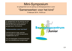 Minisymposium "Samenwerken voor het Kind"