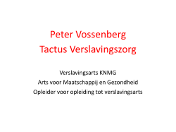 Peter Vossenberg Tactus Verslavingszorg