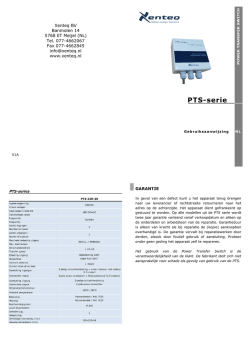 Handleiding PTS serie V1A