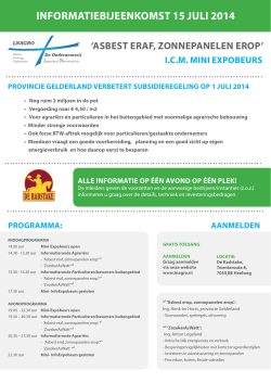 INfOrMATIEBIjEENkOMsT 15 julI 2014
