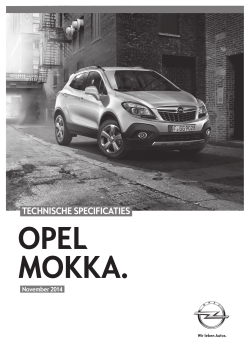 Technische specificaties Opel Mokka.