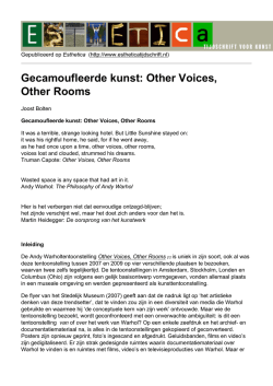 Gecamoufleerde kunst: Other Voices, Other Rooms