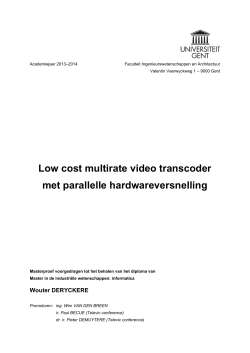 Low cost multirate video transcoder met parallelle