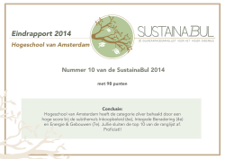 Eindrapport SustainaBul Hogeschool van Amsterdam