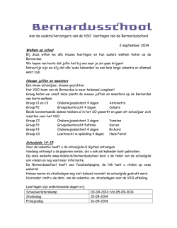 Informatie start schooljaar