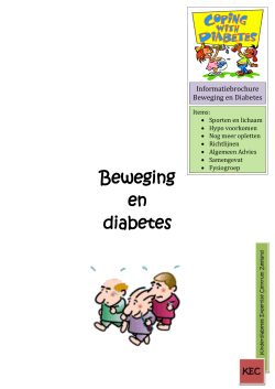 Beweging en diabetes - Stichting Kinderdiabetes Zeeland