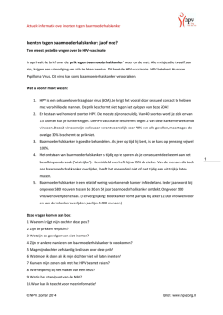 Inenting tegen baarmoederhalskanker
