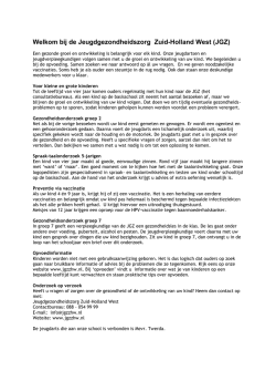 Jeugd gezondheidszorg 2014-2015