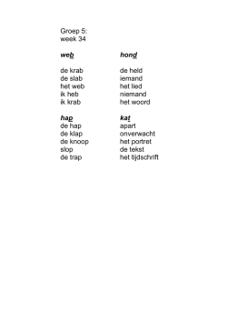 Groep 5: week 34 web de krab de slab het web ik heb ik krab hap de
