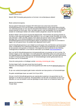 Gytsjerk, januari 2015 Betreft: OBS Thrimwalda gaat