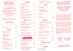Het menu (pdf) - Pistolet Original