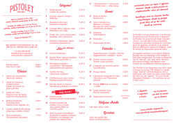 Het menu (pdf) - Pistolet Original