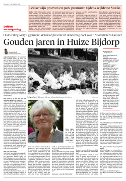 Leids Dagblad - canadian association for the advancement of