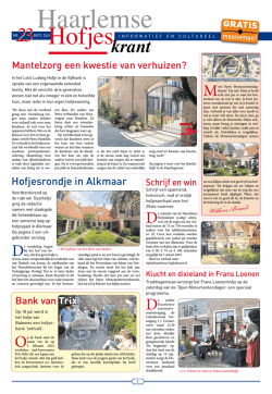 Download - Welkom bij de Haarlemse Hofjeskrant