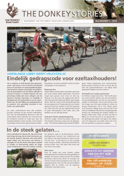 Lees meer...(pdf) - The Donkey Sanctuary Nederland