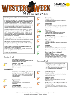 Zomer wk 30 2014: westernweek