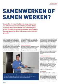 SAMENWERKEN OF SAMEN WERKEN?