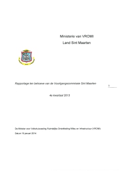 Uitvoeringsrapport ministerie VROMI St Maarten