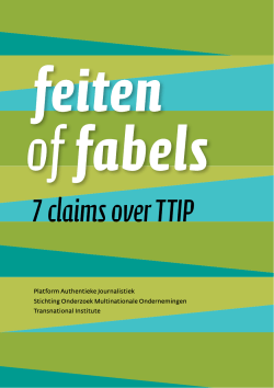 Feiten of fabels, 7 claims over TTIP