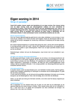 Eigen woning in 2014