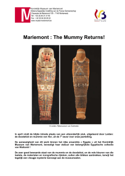 Mariemont : The Mummy Returns!
